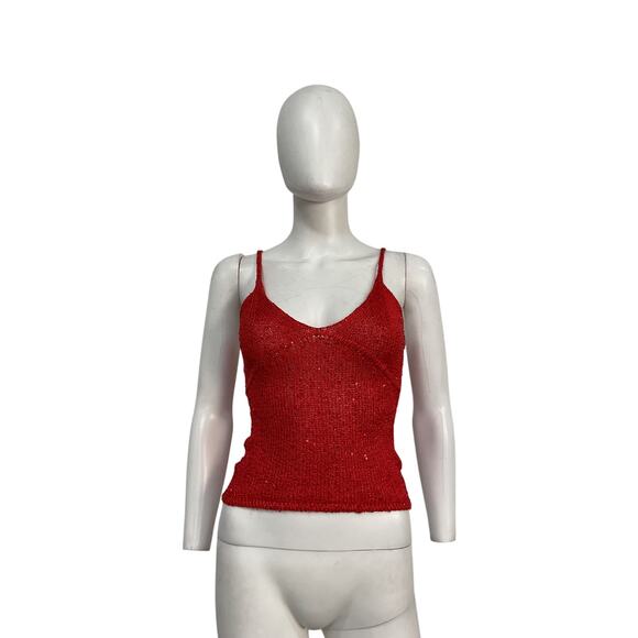 Asta Resort 'Carolina' Red Polyester Camisole Top Size XS - Picture 2 of 5